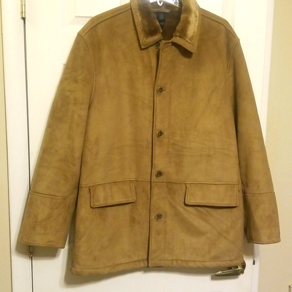Claiborne Faux Suede Coat
